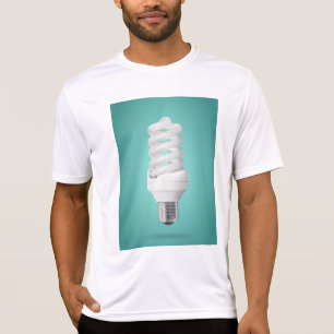 T-shirt Ampoule Fluorescente Compacte à Spirale Moderne