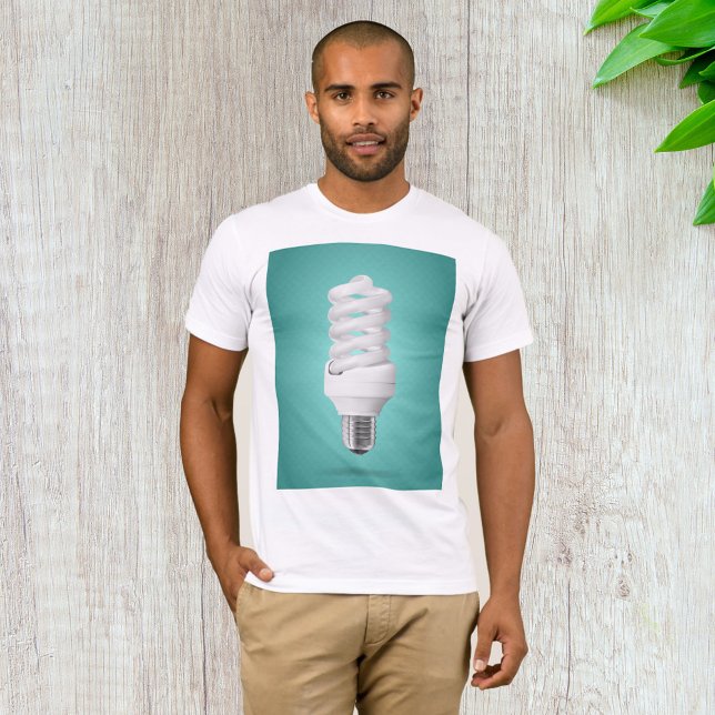 T-shirt Ampoule Fluorescente Compacte à Spirale Moderne (Créateur téléchargé)
