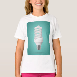 T-shirt Ampoule Fluorescente Compacte Spirale Moderne