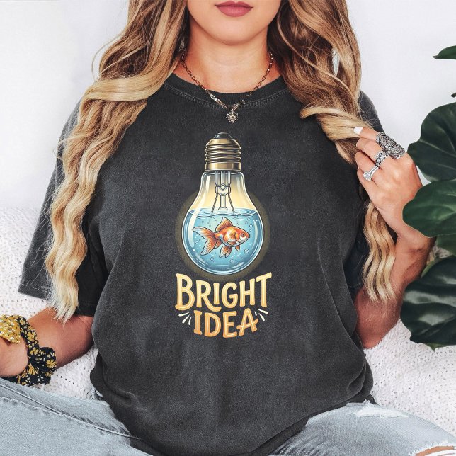 T-shirt Ampoule Poisson Rouge Idée Lumineuse (Créateur téléchargé)