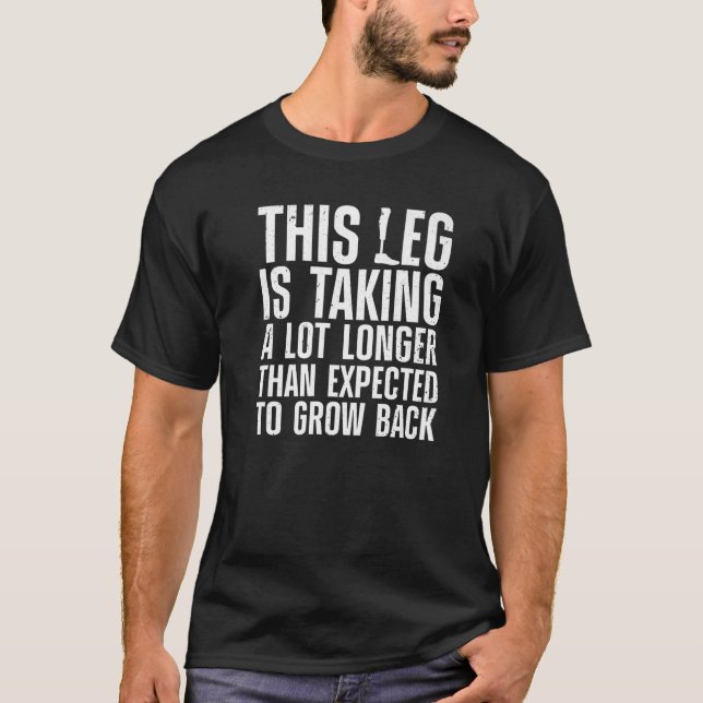 T-shirt Amputation De Jambe Drôle Conception Pour Hommes F (Devant)