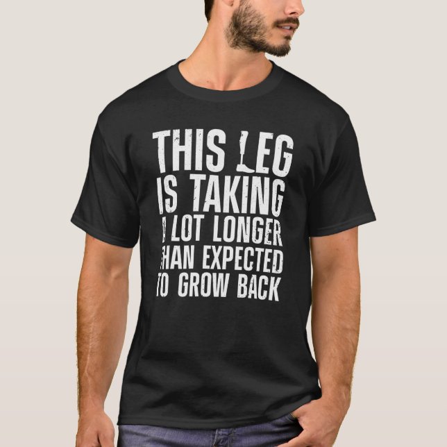T-shirt Amputation De Jambe Drôle Conception Pour Hommes F (Devant)