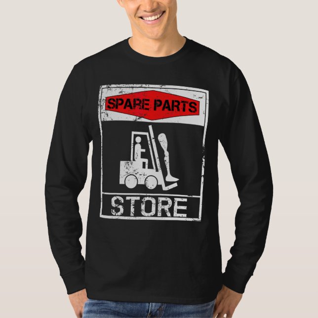 T-shirt Amputation de la jambe de magasin des pièces de re (Devant)