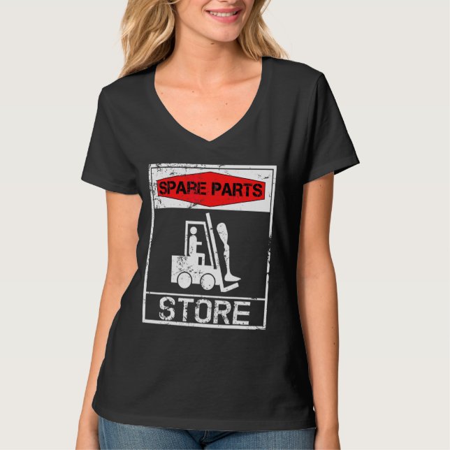 T-shirt Amputation de la jambe de magasin des pièces de re (Devant)