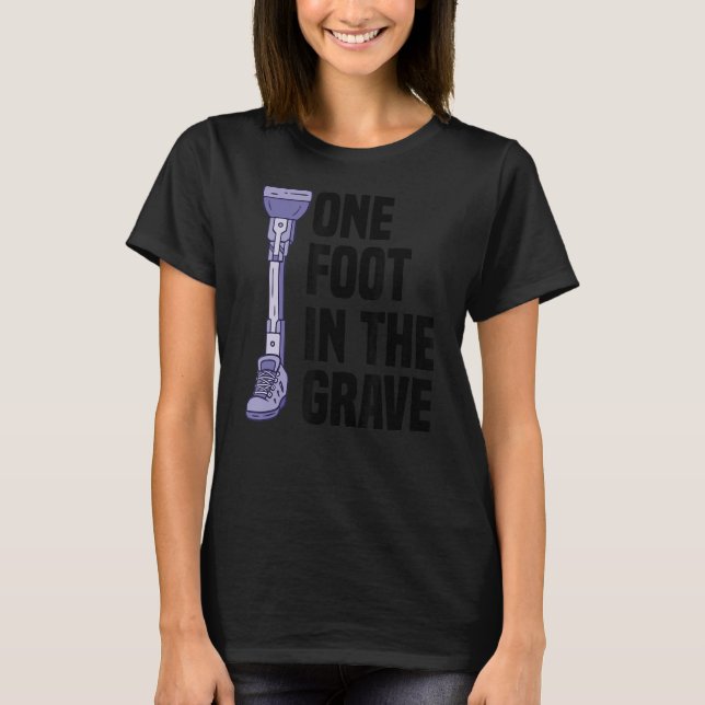 T-shirt Amputation de la jambe Support de la sonde en faut (Devant)