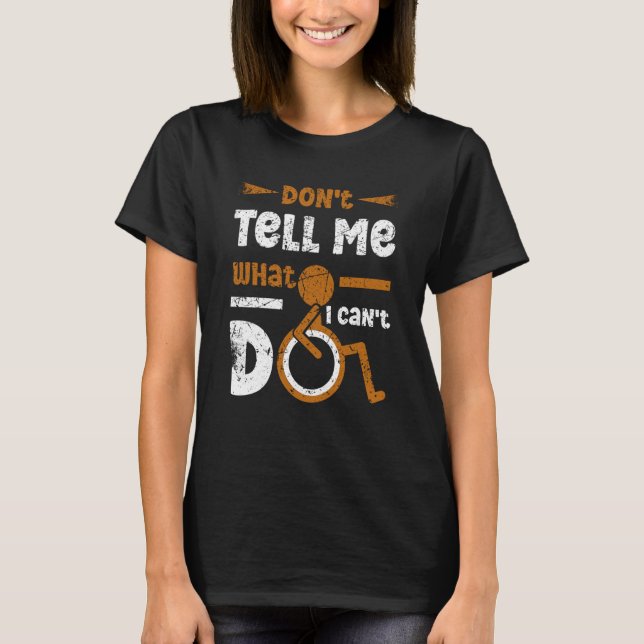 T-shirt Amputation de sensibilisation à la jambe en fauteu (Devant)