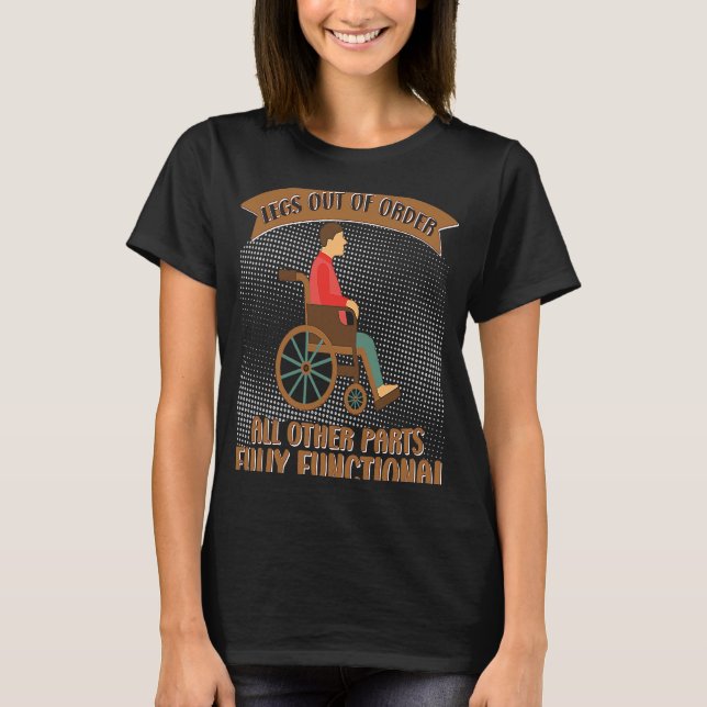 T-shirt Amputation de sensibilisation à la jambe en fauteu (Devant)