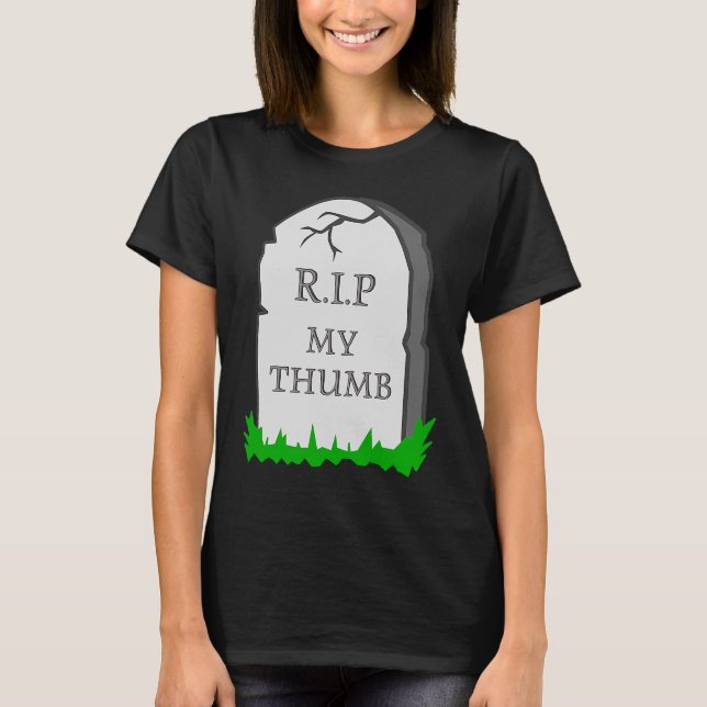 T-shirt Amputé pouce Amputation RIP My Thumb Headstone Jo (Devant)
