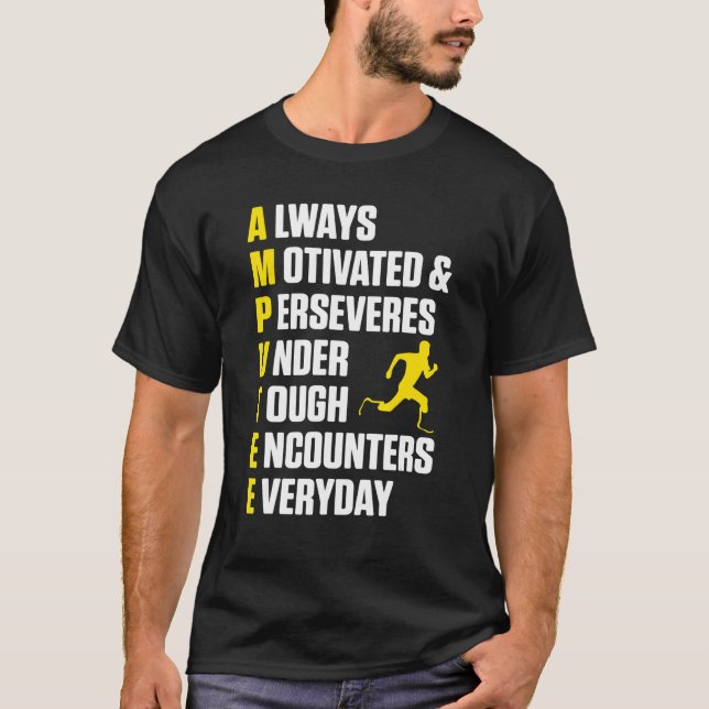 T-shirt Amputee Humor Definition Leg Arm Funny Recovery 4 (Devant)