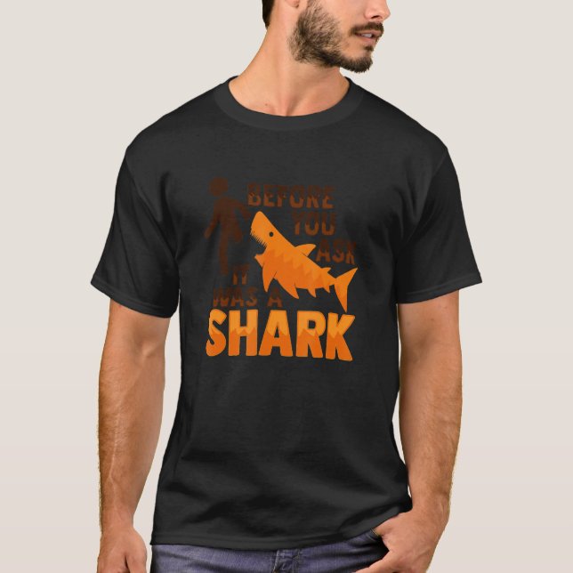 T-shirt Amputee Joke Leg Prosthétique Shark Design pour un (Devant)