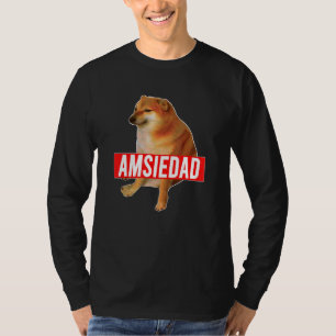 T-shirt Amsiedad Cheems Ironic Spanish Doge Meme