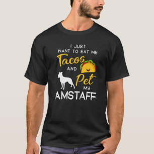 T-shirt Amstaff Chien Tacos Propriétaire Noël Anniversaire