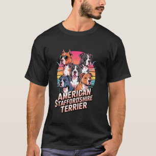 T-shirt Amstaff Terrier Américain Staffordshire Vintage 90