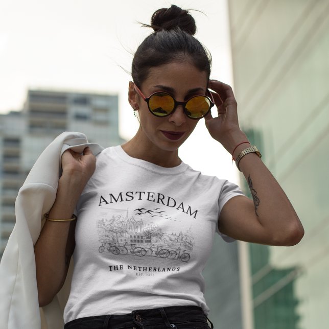 T-shirt Amsterdam Beautiful Vintage Landscape (Créateur téléchargé)