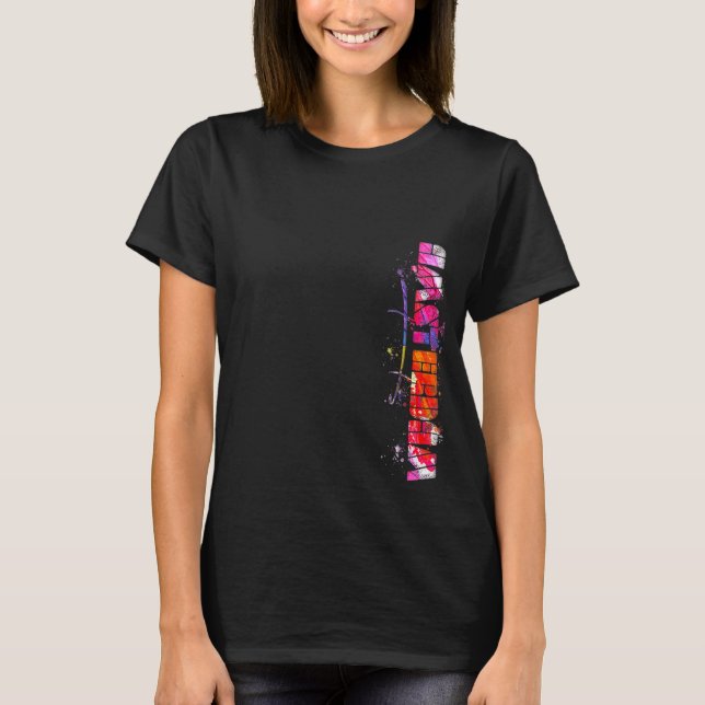 T-shirt Amsterdam Cityscape Amsterdam Skyline (Devant)