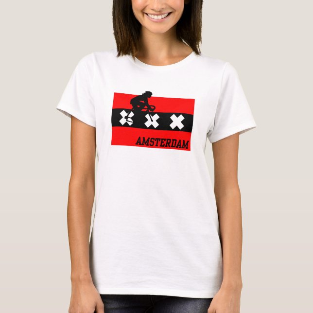 T-shirt Amsterdam Cycling Femme (Devant)