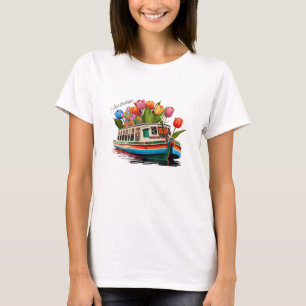 T-shirt Amsterdam Holland Boat Travel