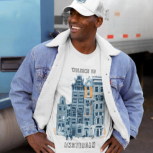 T-shirt Amsterdam Holland Vintage Dutch Streets Travel Art