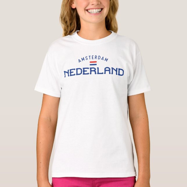 T-shirt Amsterdam Nederland en état de troubles (Pays-Bas  (Devant)