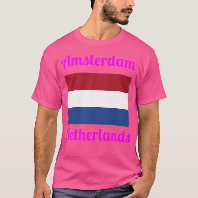 T-shirt Amsterdam Pays-Bas - Imprimantes stylish (Devant)