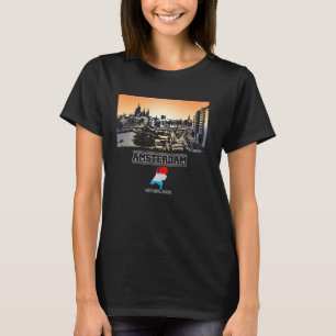 T-shirt amsterdam Pays-Bas Skyline Vacances Souvenir ci