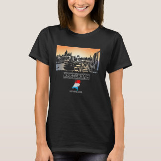 T-shirt amsterdam Pays-Bas Skyline Vacances Souvenir ci