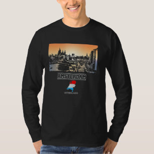 T-shirt amsterdam Pays-Bas Skyline Vacances Souvenir ci