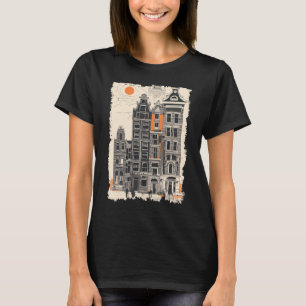 T-shirt Amsterdam Vintage Dutch Street Maisons Travel Art