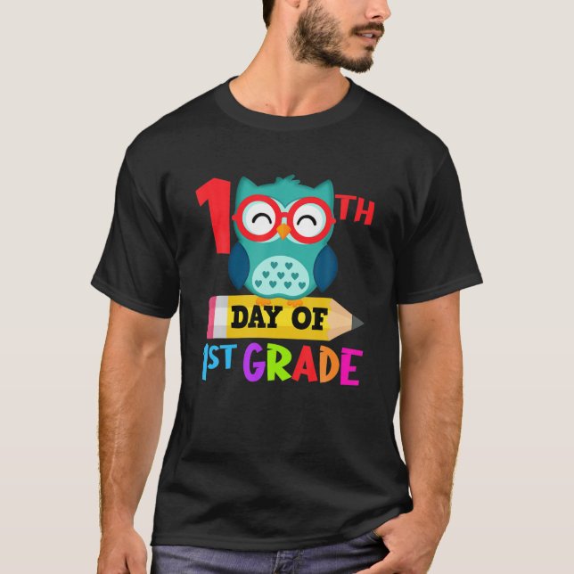T-shirt Amusant 100e Jour De Première Classe Enseignant Ca (Devant)