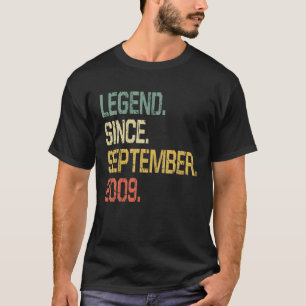 T-shirt Amusant 12 ans - Légende Vintage depuis septembre