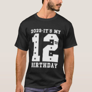 T-shirt Amusant 12e anniversaire Design C'est mon 12 anniv