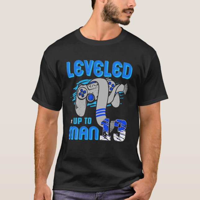 T-shirt Amusant 13E Anniversaire Jeu - Bar Mitzvah Leveled (Devant)