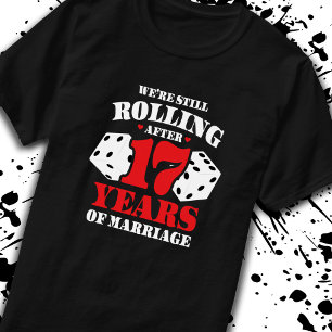 T-shirt Amusant 17ème anniversaire Couples mariés 17 ans