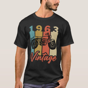 T-shirt Amusant 1963 année de naissance Retro Motorcycle V