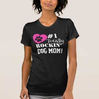 T-shirt Amusant #1 Totalement Rockin Chien Maman (noir) T-