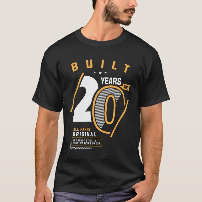 T-shirt Amusant 20e anniversaire Age 20 ans (Devant)
