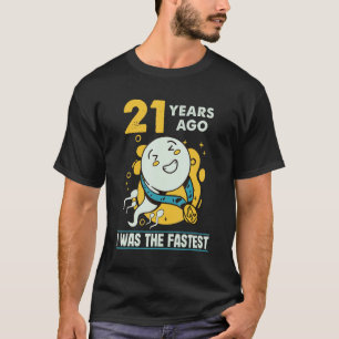 T-shirt Amusant 21ème Anniversaire Hommes Humour Il Y A 21