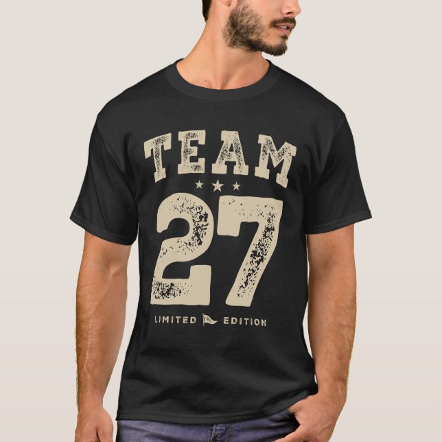 T-shirt Amusant 27e anniversaire âge 27 ans (Devant)
