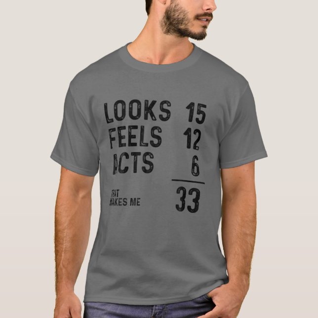 T-shirt Amusant 33 Ans 33E Anniversaire Né En 1989 (Devant)