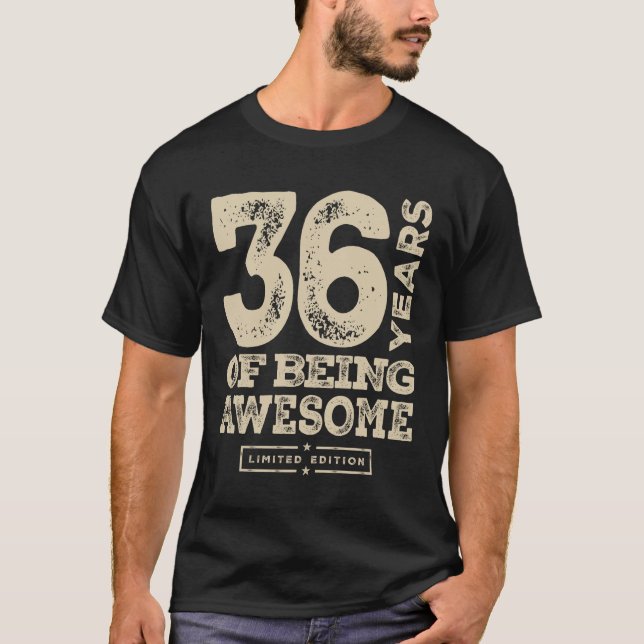 T-shirt Amusant 36e anniversaire âge 36 ans (Devant)