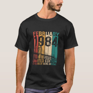 T-shirt Amusant 40 Ans Février 1984 Retro 40e anniversaire
