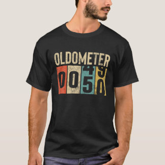 T-shirt Amusant 50 Ans Oldomètre Vintage 50E Anniversaire