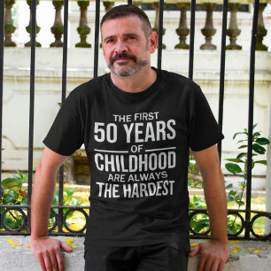 T-shirt Amusant 50e anniversaire Joke Gift 50 ans Enfance