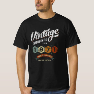 T-shirt Amusant 54 ans 1971 Vintage 54e anniversaire Cadea