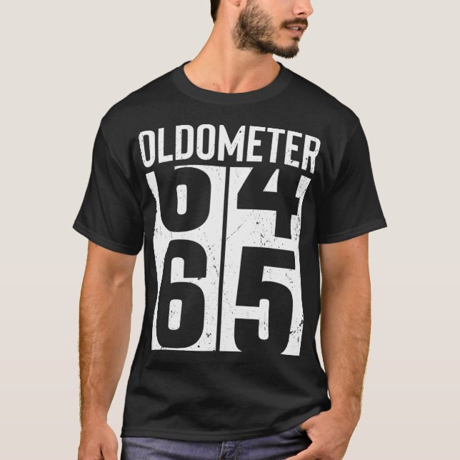 T-shirt Amusant 65 Ans 65ème Anniversaire Odometer Oldomet (Devant)