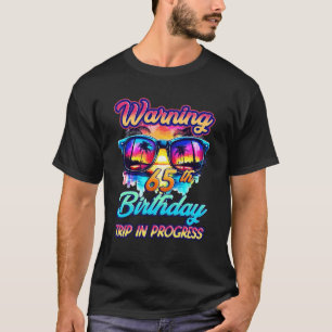 T-shirt Amusant 65 Ans Avertissement 65ème Anniversaire Vo