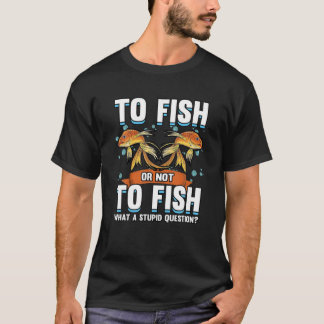 T-shirt Amusant À Poisson Ou Non À Poisson Pêcheur Gold Fi