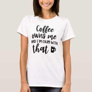 T-shirt Amusant Accro au Café Addiction à la Caféine Amour