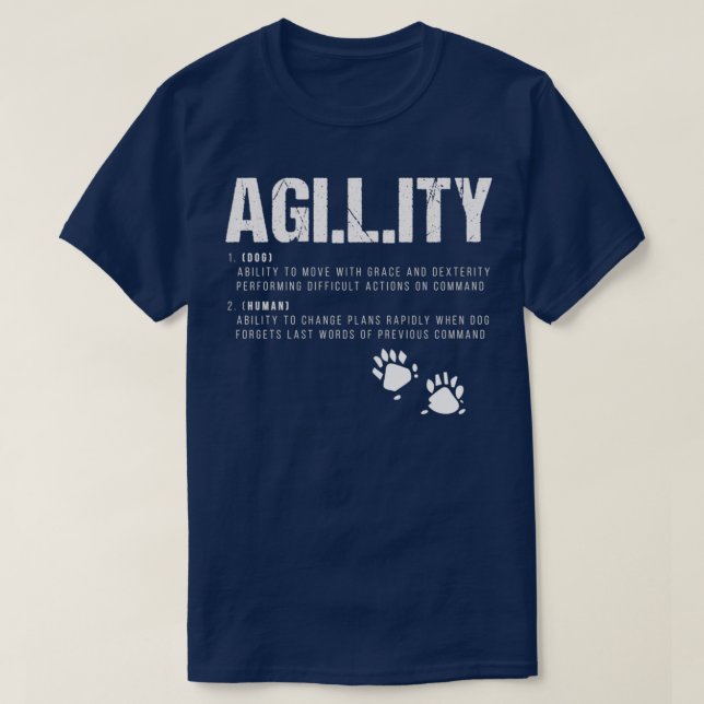 T-shirt Amusant Agilité Définition Chiens Entraînement Chi (Design devant)