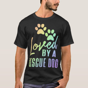 T-shirt Amusant Aimé Par Un Chien Secourt Empreinte de pat